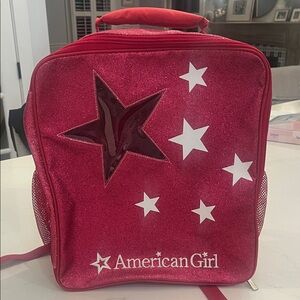 American Girl Glittery Pink Star back pack